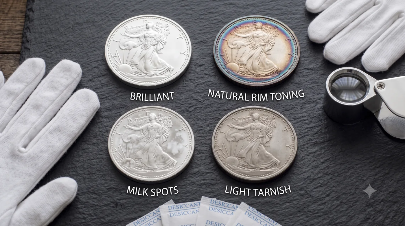 Silver Tarnish, Toning and Milk Spots Explained