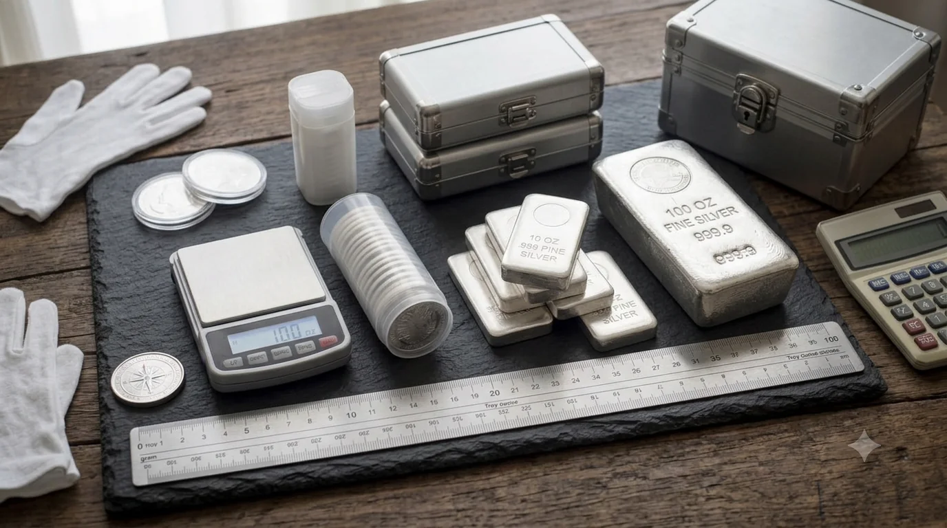 Silver Weight and Storage Space: Ounces Become Pounds Fast
